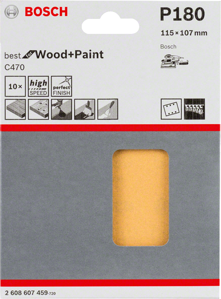 Bosch Professional Schleifblatt BfWP,115x107mm,K180 (2608607459)