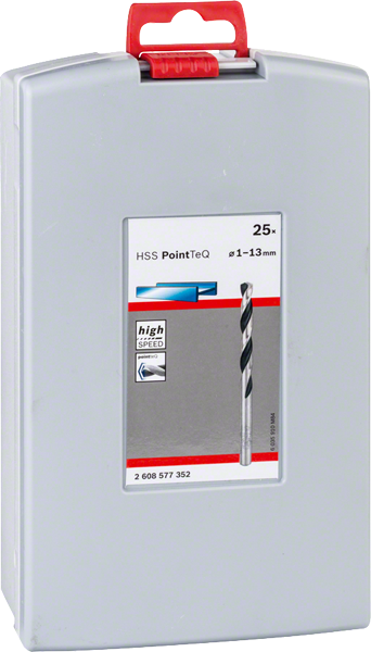 Bosch Professional Pro Box 25 tlg. Spiralbohrer-Set HSS PointTeQ, 1,0–13,0 (2608577352)