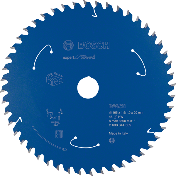 Bosch Professional Kreissägeblatt EX WO H 165x20x48 (2608644509)