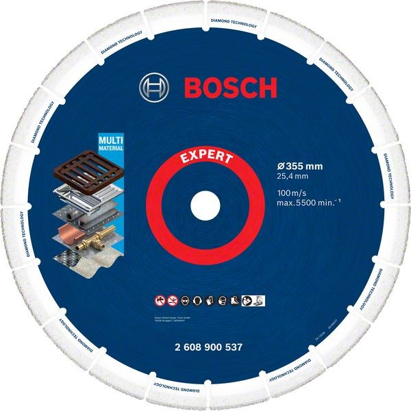 Bosch Professional Expert Diamond Metal Wheel Trennscheibe, 355 x 25,4 mm (2608900537)