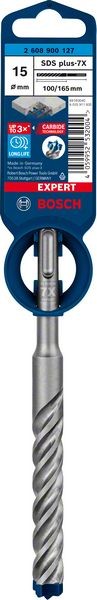 Bosch Professional Expert SDS plus-7X Hammerbohrer, 15 x 100 x 165 mm (2608900127)