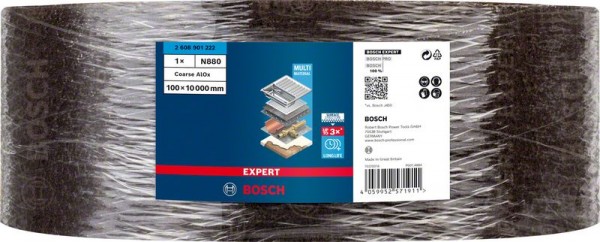 Bosch Professional Expert N880 Vliesrolle zum Handschleifen, 100 mm x 10 m, grob A (2608901222)