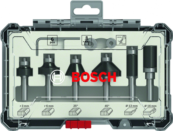 Bosch Professional 6 tlg Trim&Edging Set 8mm Schaft (2607017469)