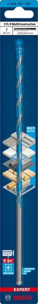 Bosch Professional Expert CYL-9 MultiConstruction Bohrer, 7 x 200 x 250 mm, d 7 mm (2608901483)