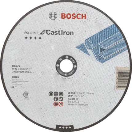 Bosch Professional Trennscheibe 230x22,23x3,0 mm Cast Iron (2608600546)