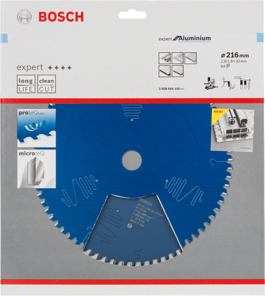 Bosch Professional Kreissägeblatt EX AL B 216x30-64 (2608644110)