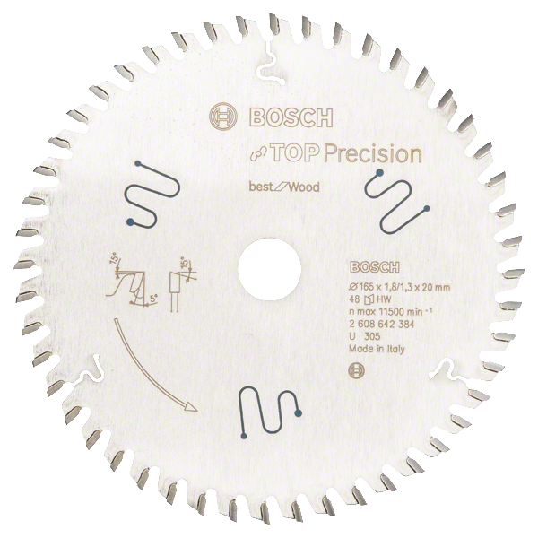 Bosch Professional Kreissägeblatt BS WO H 165x20-48 (2608642384)