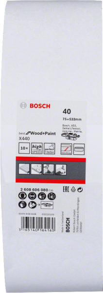 Bosch Professional Schleifband BfWP,75x533mm,K40 (2608606080)