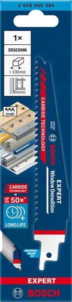 Bosch Professional Expert ‘Window Demolition’ S 956 DHM Säbelsägeblatt, 1 Stück (2608900385)