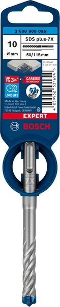 Bosch Professional Expert SDS plus-7X Hammerbohrer, 10 x 50 x 115 mm (2608900096)