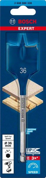 Bosch Professional Expert SelfCut Speed Flachfräsbohrer, 36 x 152 mm (2608900328)