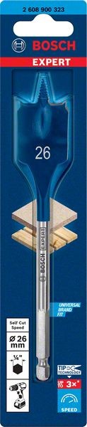 Bosch Professional Expert SelfCut Speed Flachfräsbohrer, 26 x 152 mm (2608900323)