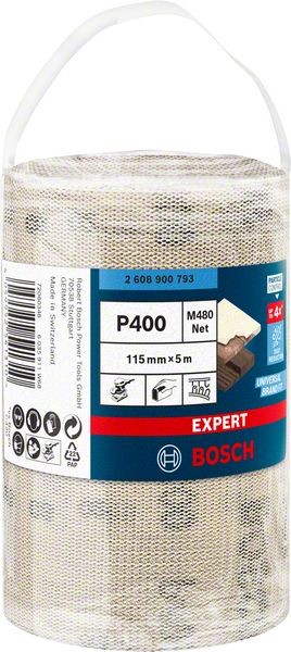 Bosch Professional Expert M480 Schleifnetzrolle, 115 mm, 5 m, G 400 (2608900793)
