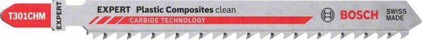 Bosch Professional Expert ‘Plastic Composites Clean’ T 301 CHM Stichsägeblatt, 3 Stück (2608900566)