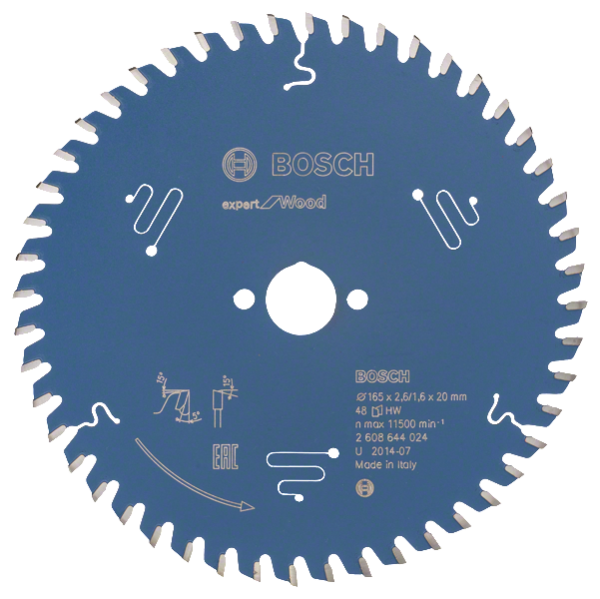 Bosch Professional Kreissägeblatt EX WO H 165x20-48 (2608644024)
