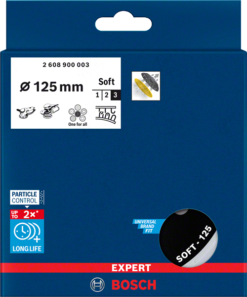 Bosch Professional Multiloch-Pad125mm,weich,M8+5/16 EXPERT (2608900003)