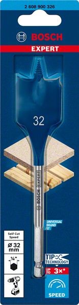 Bosch Professional Expert SelfCut Speed Flachfräsbohrer, 32 x 152 mm (2608900326)
