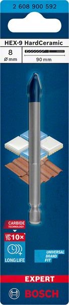 Bosch Professional Expert HEX-9 HardCeramic Bohrer, 8 x 90 mm (2608900592)