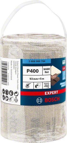 Bosch Professional Expert M480 Schleifnetzrolle, 93 mm, 5 m, G 400 (2608900784)