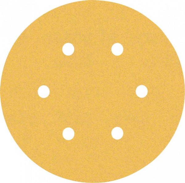 Bosch Professional Expert C470 Schleifpapier mit 6 Löchern für Exzenterschleifer, 150 mm, G 120, 5-tlg. (2608900817)