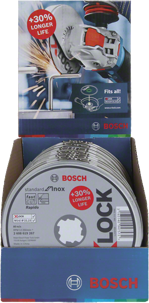 Bosch Professional X-LOCK Trennsch.Dose10x125,1mm Std Inox (2608619267)