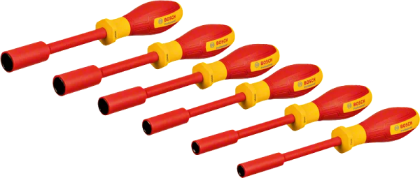 Bosch Professional PRO VDE Steckschlüssel Set, HEX 7-14,6St (1600A02NF3)