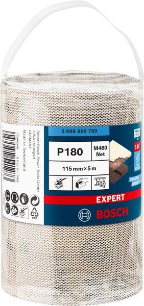 Bosch Professional Expert M480 Schleifnetzrolle, 115 mm, 5 m, G 180 (2608900789)
