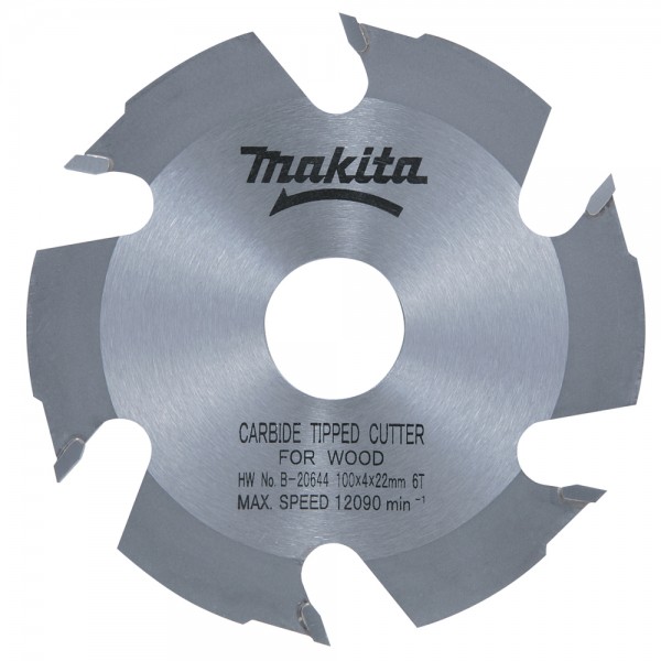 Makita HM-HM-Nutfräseblatt, 100 x 22 mm, 6 Zähne für DPJ180, PJ7000 (B-20644)