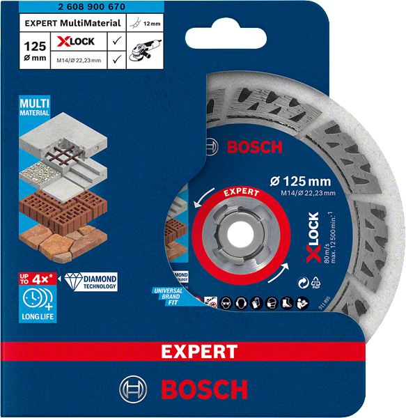 Bosch Professional X-LOCK DIA TS Multi 125x22,23x2,4x12 EXP (2608900670)