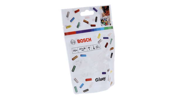 Bosch DIY Klebestick Transparent 20x7mm, für Gluey, Gluepen, 70 Stck. (2608002004)