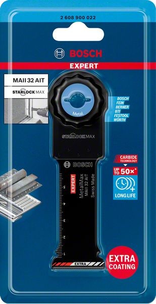 Bosch Professional Expert MetalMax MAII 32 AIT Blatt für Multifunktionswerkzeuge, 70 x 32 mm (2608900022)