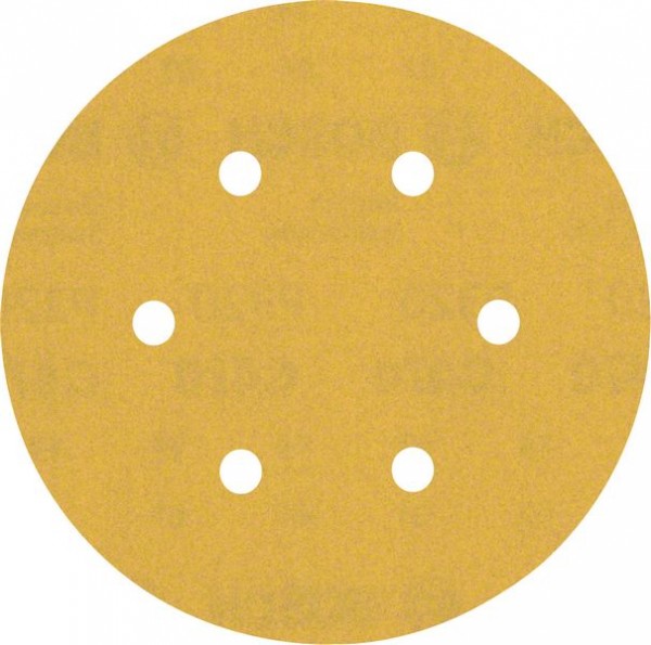 Bosch Professional Expert C470 Schleifpapier mit 6 Löchern für Exzenterschleifer, 150 mm, G 320, 5-tlg. (2608900820)