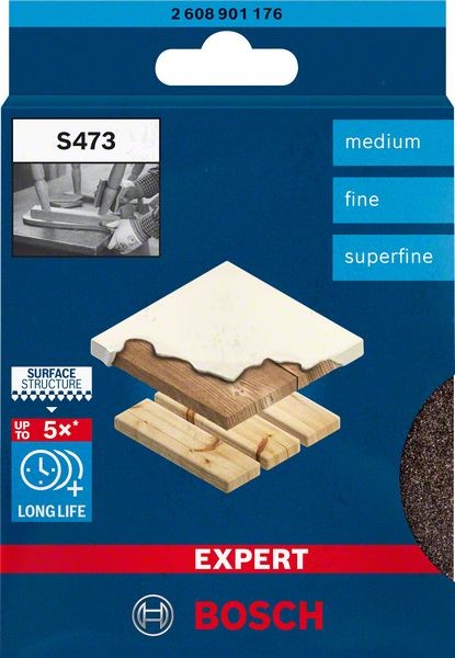 Bosch Professional Expert S473 Standard Pad, 98 x 120 x 13 mm, M, F, SF, 3-tlg. (2608901176)