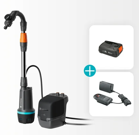 Gardena Akku-Regenfasspumpe 2600 Comfort 18V P4A Ready-To-Use Set (14604-20)