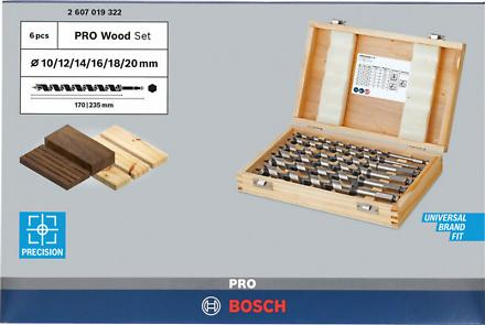 Bosch Professional PRO Holz Schlangenbohrer Set,L235mm,6St (2607019322)