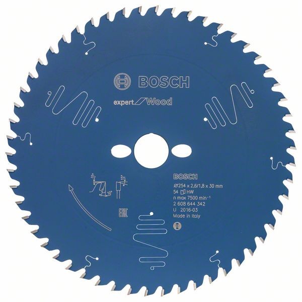 Bosch Professional Kreissägeblatt EX WO T 254x30-54 (2608644342)