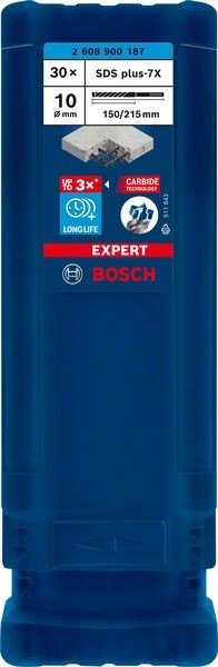 Bosch Professional Expert SDS plus-7X Hammerbohrer, 10 x 150 x 215 mm, 30-tlg. (2608900187)