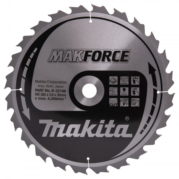 Makita HM-Sägeblatt 355x30 mm 24 Zahn (B-32188)